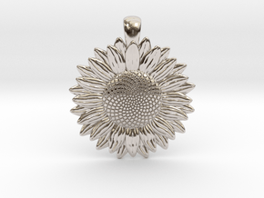 Sunflower Pendant in Platinum