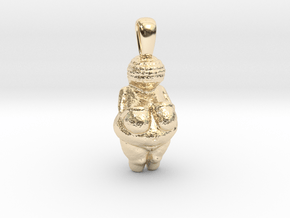 Venus of Willendorf Pendant in 14K Yellow Gold