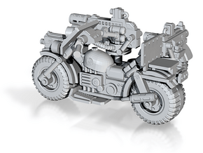 28mm Astro bike + sidecar + guns in Basic Nylon Plastic