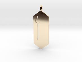 Identification Card 04 in 14k Gold Plated Brass