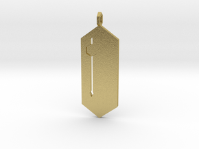 Identification Card 04 in Natural Brass
