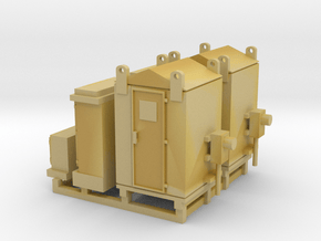 6 railroad electrical boxes n scale 3 types in Tan Fine Detail Plastic