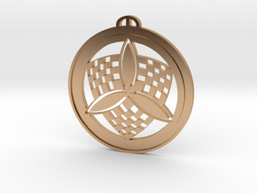 Barton Stacey, Hampshire, crop circle pendant in Polished Bronze