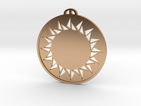 Roundway Hill Wiltshire crop circle pendant in Polished Bronze