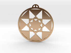 Winchester, Hampshire Crop Circle Pendant in Polished Bronze