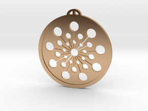 Charlton, Wiltshire Crop Circle Pendant in Polished Bronze