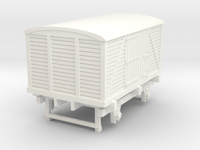 Four Wheel Baggage Car c. 1847 in White Processed Versatile Plastic