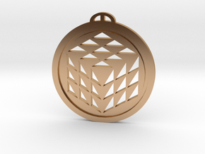 Tichborne, Hampshire Crop Circle Pendant in Polished Bronze