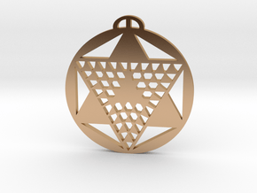 Barton Stacy, Hampshire Crop Circle Pendant in Polished Bronze