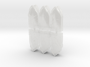 Galactic Knights Pilgrim Shields x12 (NO HANDS) in Clear Ultra Fine Detail Plastic