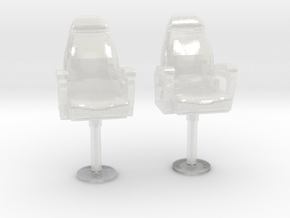 1/50 USN Capt Chair SET in Clear Ultra Fine Detail Plastic