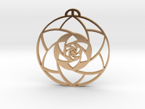 West Overton, Wiltshire Crop Circle Pendant in Polished Bronze