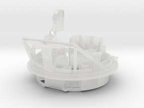 1/30 USS Elco 103 Class PT Boat Fore Turret in Clear Ultra Fine Detail Plastic