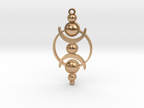 Lizzano Veneto crop circle pendant in Polished Bronze