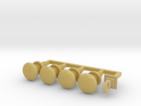 Magical Engine Mk. II - Buffers & Coupler in Tan Fine Detail Plastic