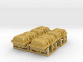 4x Life raft container, 8 person 1:87 in Tan Fine Detail Plastic