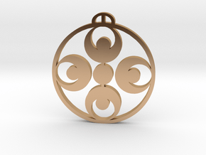 Monteiasi-Puglia Crop Circle Pendant in Polished Bronze