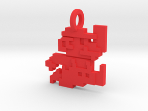 Mario 8-bit Pendant in Red Processed Versatile Plastic