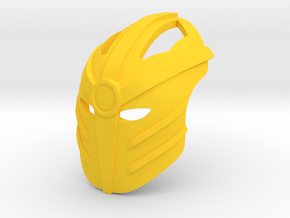 Kanohi Mahu (v2), Mask of Recovery in Yellow Smooth Versatile Plastic