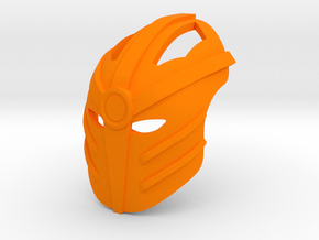 Kanohi Mahu (v2), Mask of Recovery in Orange Smooth Versatile Plastic