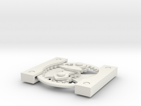 Differential gears card in White Natural Versatile Plastic