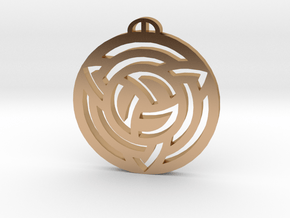 Milk Hill, Wiltshire Crop Circle Pendant in Polished Bronze