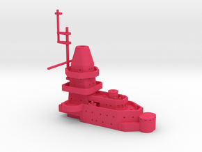 1/700 USS Minnesota (Tillman III 1945) Bridge in Pink Smooth Versatile Plastic