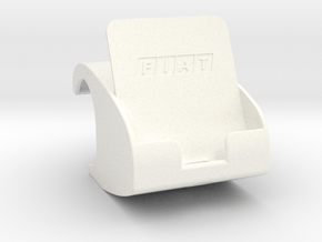 Phone mount Fiat in White Premium Versatile Plastic