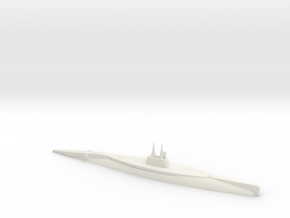 1/350 Scale USS F-Class Submarine Waterline in White Natural Versatile Plastic