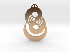 Cava-Manara-Lombardia Crop Circle Pendant in Polished Bronze