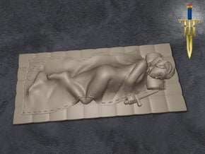 Female Elf Sleeping on Pallet in White Natural Versatile Plastic