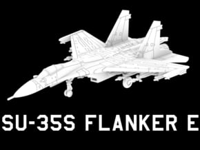 Su-35S Flanker E (Loaded) in White Natural Versatile Plastic: 1:220 - Z