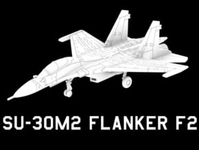 Su-30M2 Flanker-F2 (Clean) in White Natural Versatile Plastic: 1:220 - Z