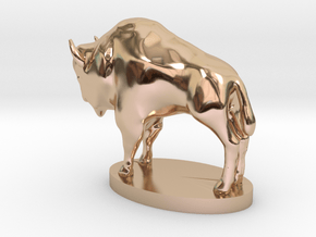 Buffalo Nickel statue - 1" = 16' in 14k Rose Gold Plated Brass