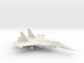 Su-33 Flanker D (Clean) in White Natural Versatile Plastic: 6mm