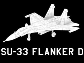Su-33 Flanker D (Clean) in White Natural Versatile Plastic: 1:220 - Z
