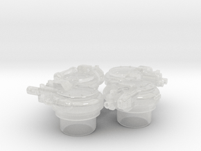 4 Piece Combo - R1 Hatch Turrets in Clear Ultra Fine Detail Plastic