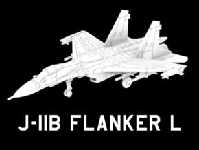 J-11B Flanker L (Loaded) in White Natural Versatile Plastic: 1:220 - Z