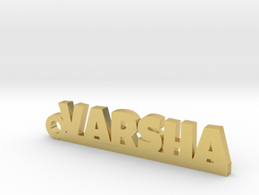 VARSHA_keychain_Lucky in Polished Brass