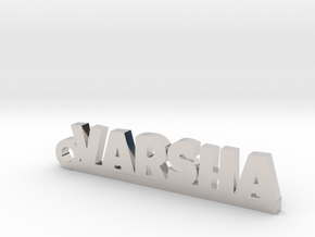 VARSHA_keychain_Lucky in Rhodium Plated Brass