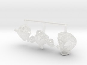 Dino-Riders Rulons (Mega-Construx) in Clear Ultra Fine Detail Plastic: Small