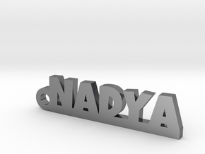 NADYA_keychain_Lucky in Fine Detail Polished Silver