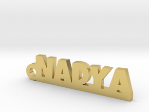 NADYA_keychain_Lucky in Polished Brass