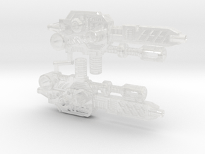Thunderwing's Cyclone Cannon (3mm, 5mm) in Clear Ultra Fine Detail Plastic: Medium