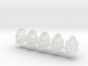 Tabletop scale - Halo 5 Achilles Helmets in Clear Ultra Fine Detail Plastic: Small