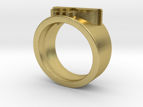 Simply Dead Beat Ring in Natural Brass: 6.25 / 52.125