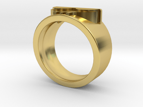 Simply Dead Beat Ring in Polished Brass: 7 / 54