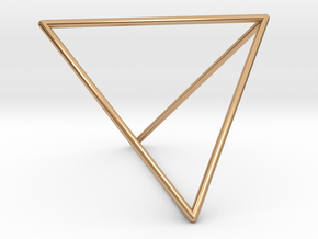 Tetrahedron in Polished Bronze