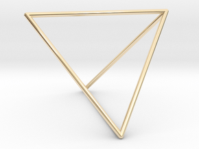 Tetrahedron in 14K Yellow Gold