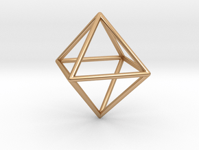 Octahedron in Polished Bronze